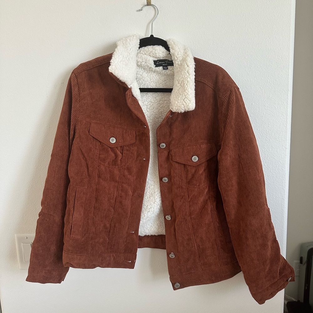Love Tree Brown Teddy Jacket Cozy Style
